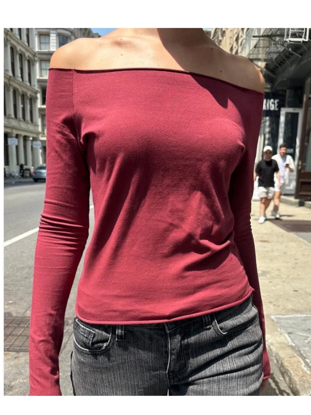 John Galt Brandy Melville Burgundy Bonnie Top *tag hole